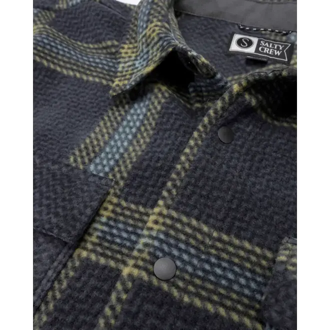 Salty Crew Heren Swellter Polar Flannel Shirt Phantom