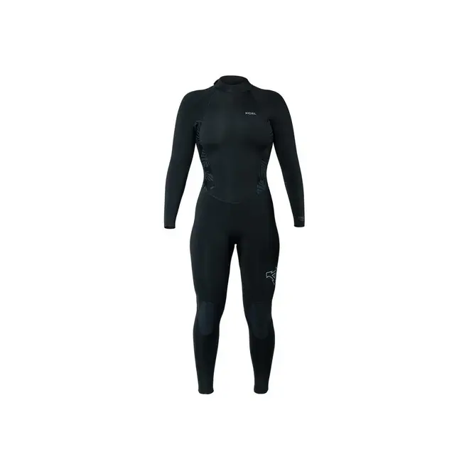 Xcel Axis 4/3 Damen Back Zip Wetsuit Black Palm-Monstera