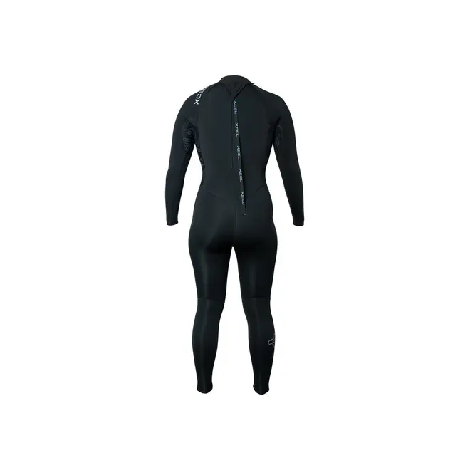 Xcel Axis 4/3 Damen Back Zip Wetsuit Black Palm-Monstera
