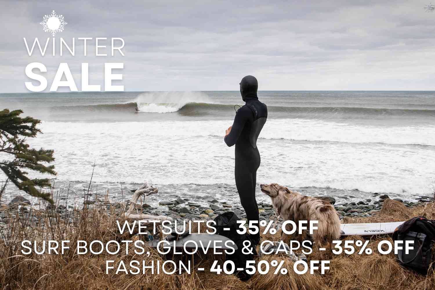 ALOHA WINTER SALE! - 35% korting op wetsuits & accessoires en tot wel 50% op Fashion!