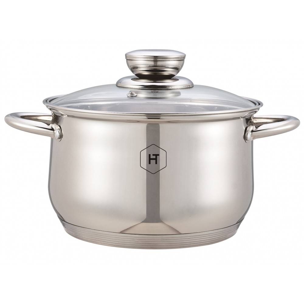 Herenthal RVS Basic Kookpan met glazen deksel Ø22 cm HT-SP322