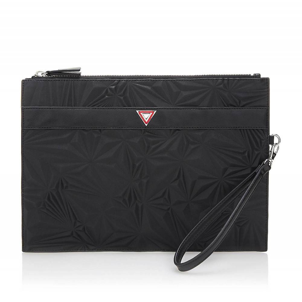 Guess Pochette triangle explosion aktetas zwart HM6251POL74