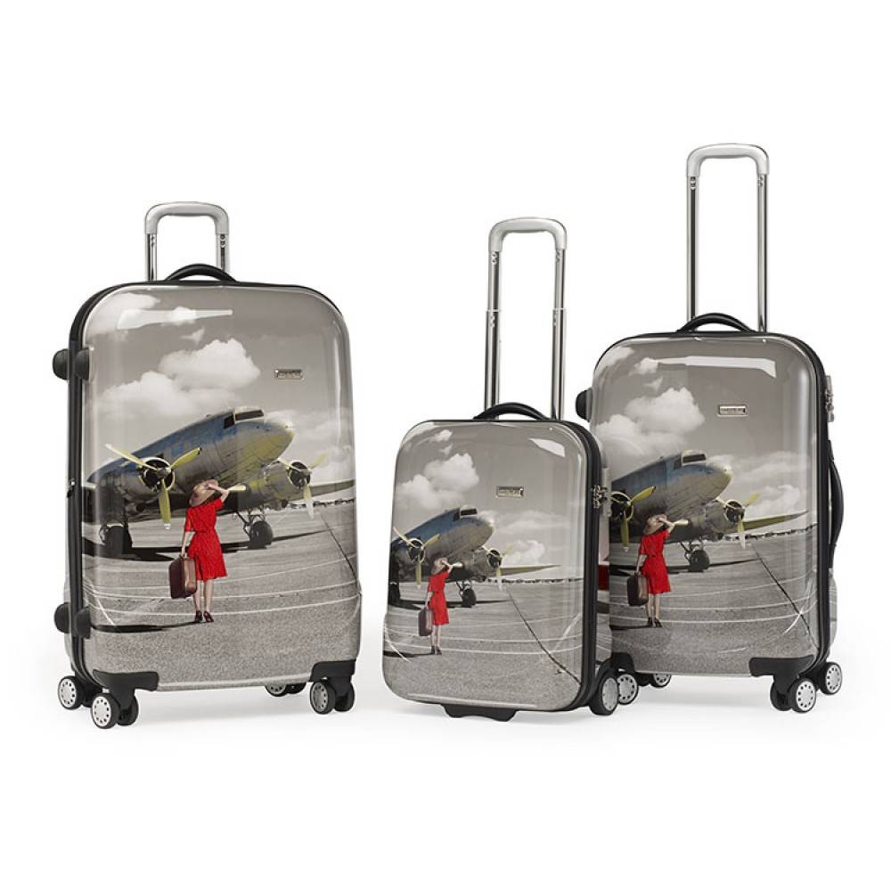 Claymore 3 delige kofferset trolley Vintage Aircraft WTL 6080/3VA