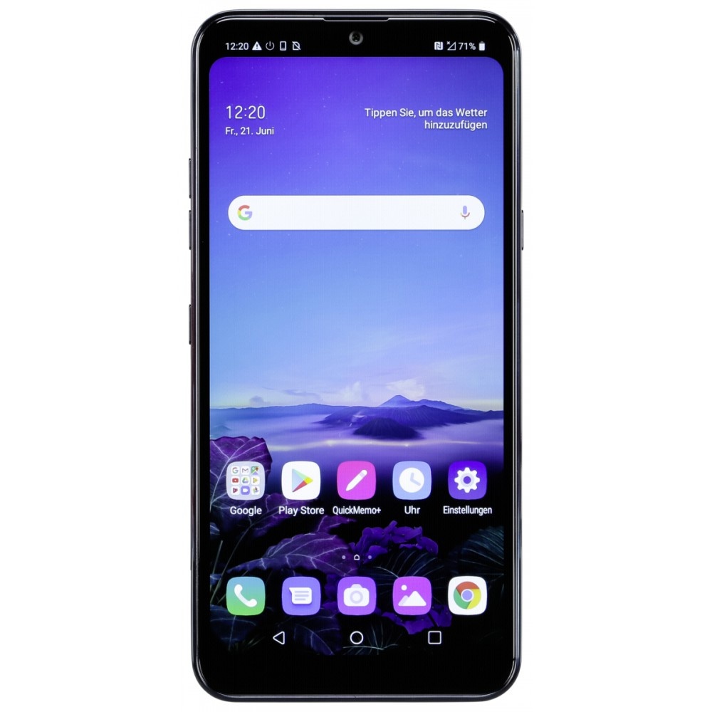 LG Q60 aurora black smartphone