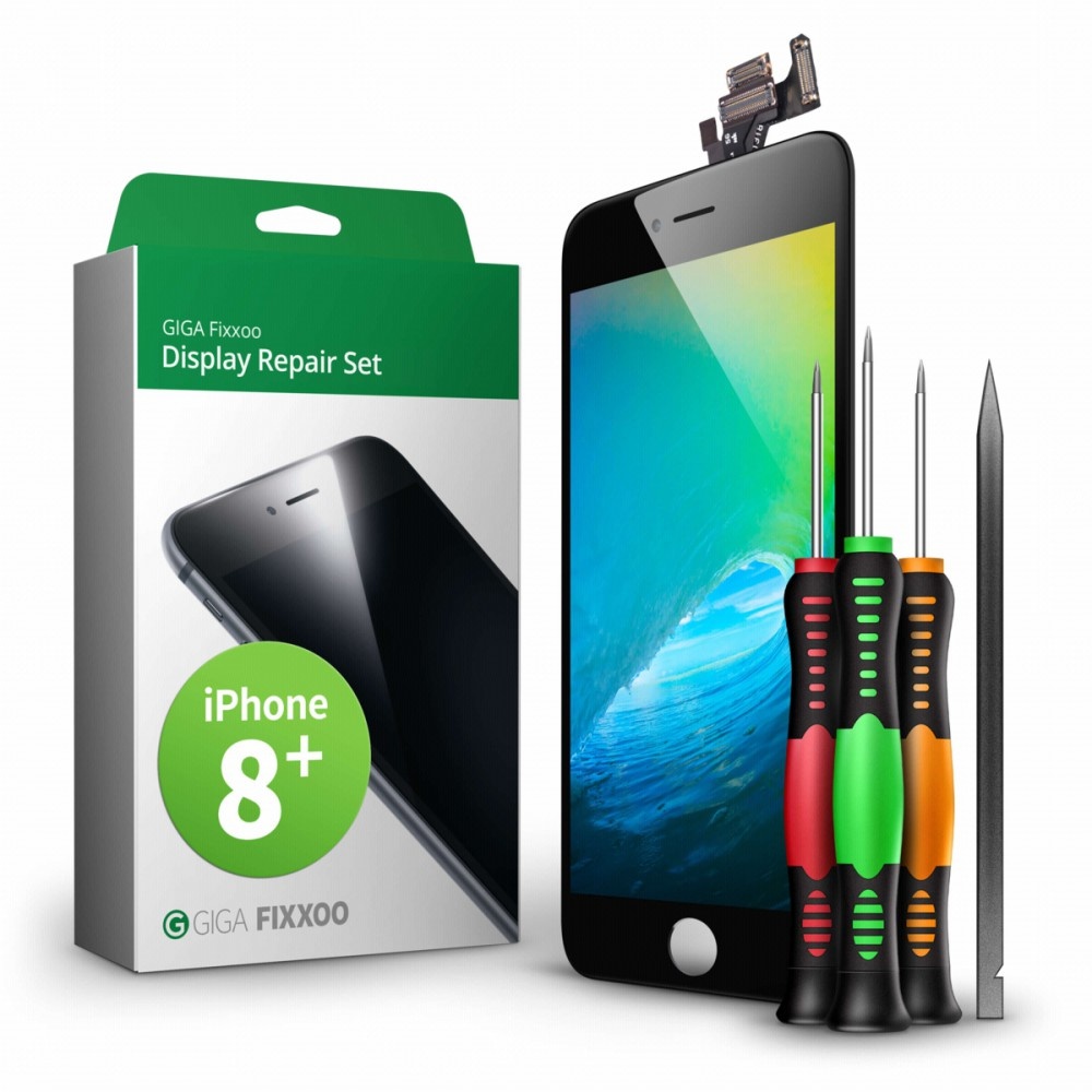 Giga Fixxoo iphone 8 plus display zwart complete set