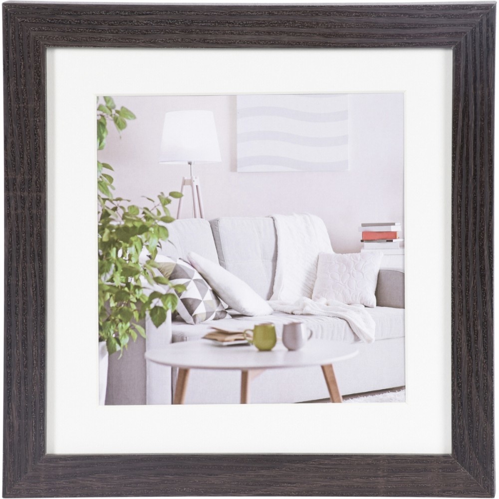 Henzo modern lijst d.bruin 20x20 hout incl. passepartout 8105404