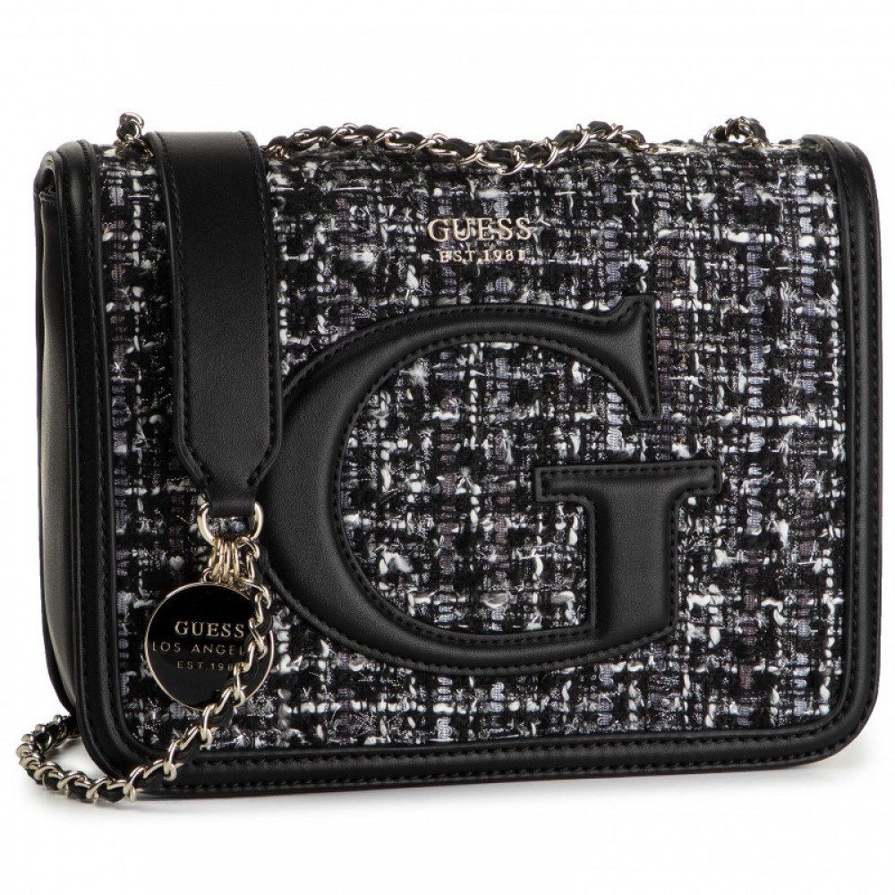 Guess dames schoudertas Chrissy Cvrtble Xbody Flap Tweed HWTW7440210/TWD