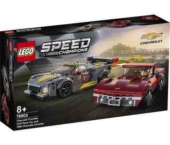 LEGO Lego 76903 Speed Champions Chevrolet Corvette C8.R Racewagen en 1968 Chevrolet Corvette