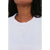 Clear Necklace Gold Plated
