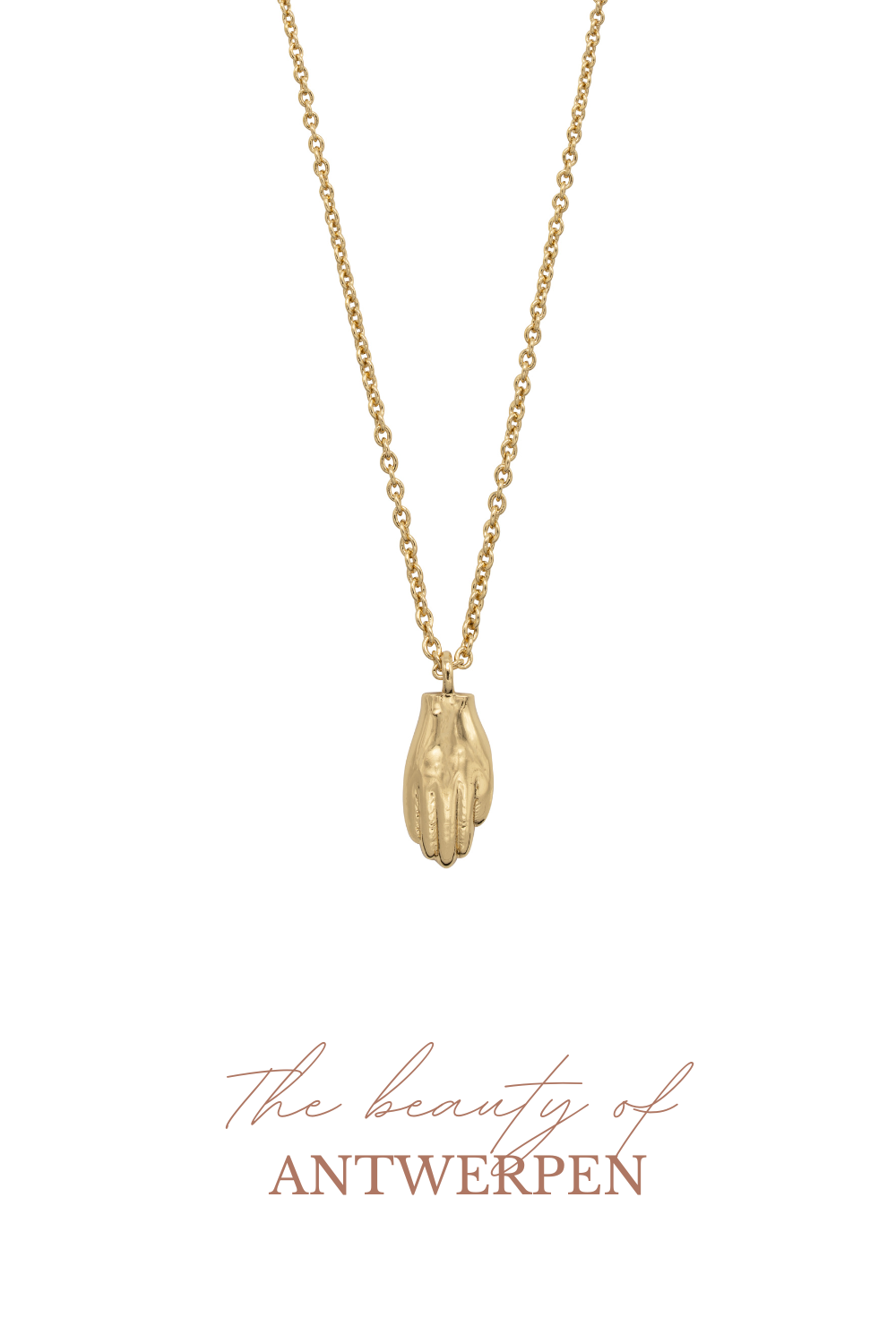 Antwerpse Handjes Ketting Verguld
