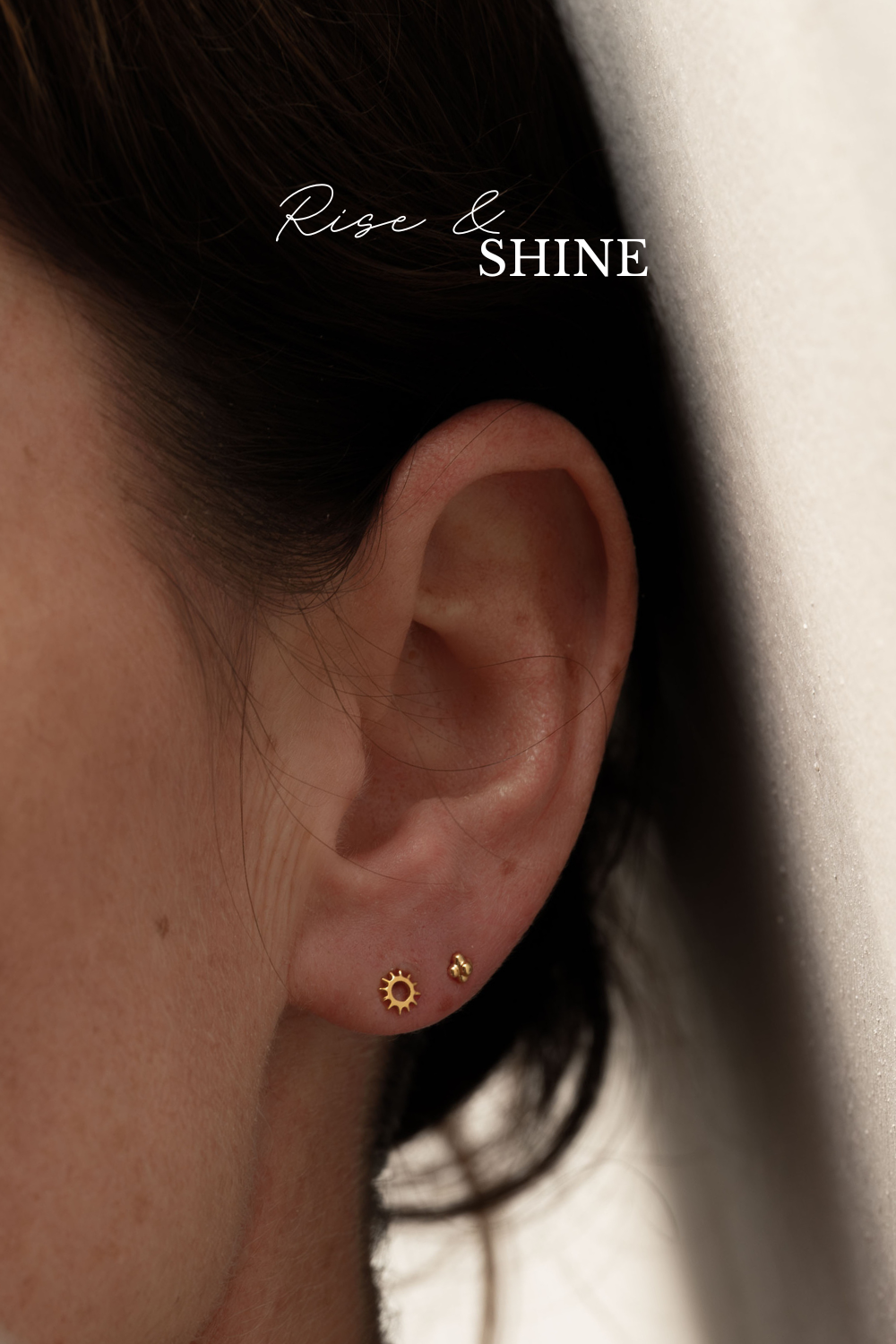 Rise and Shine Studs Verguld