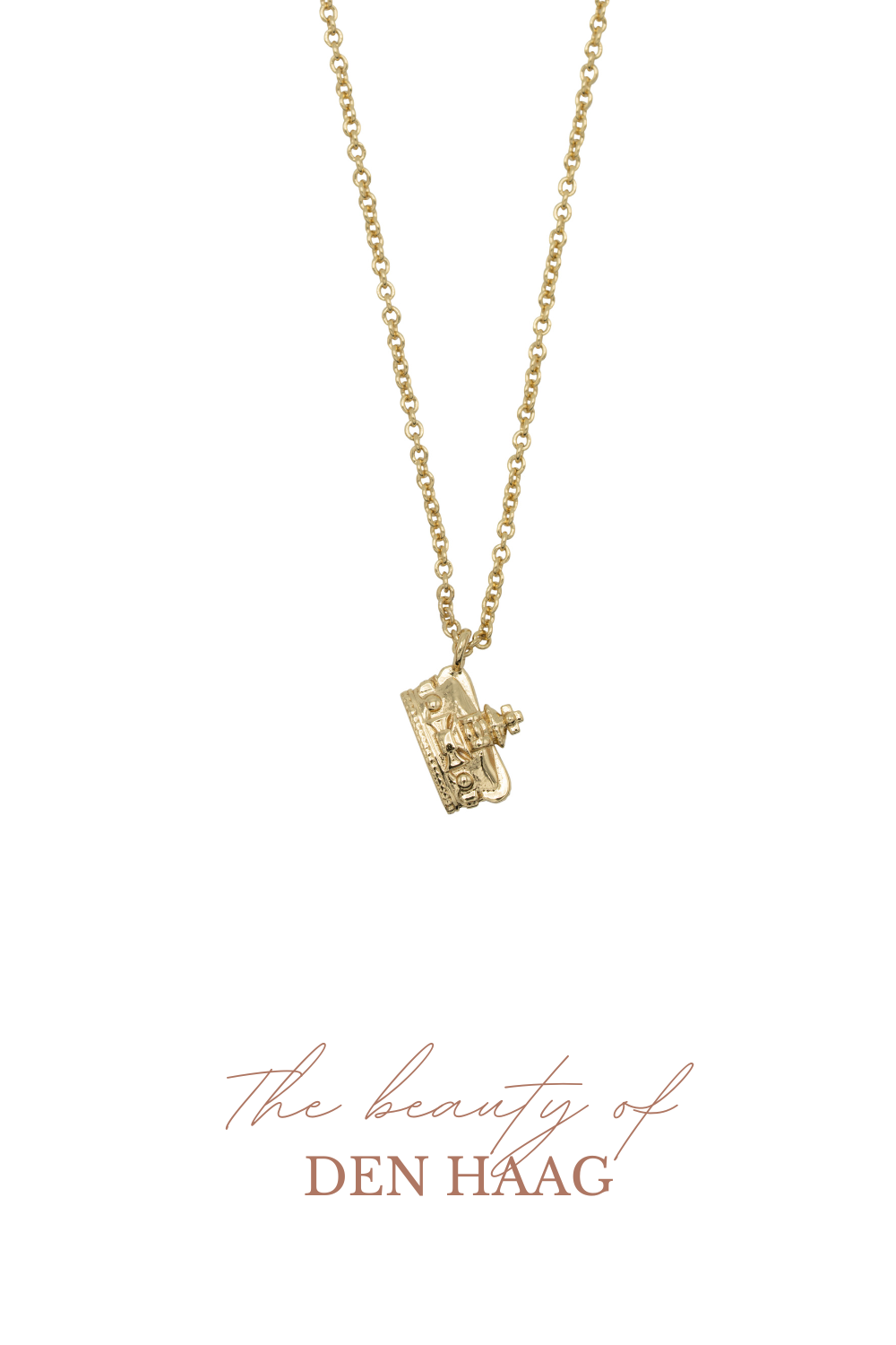 Kroon ketting Den Haag Verguld