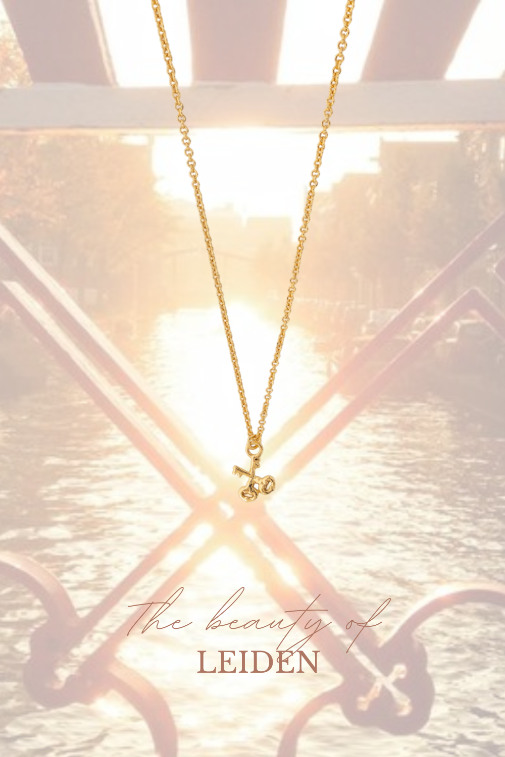 Sleuteltjes Ketting Leiden Verguld