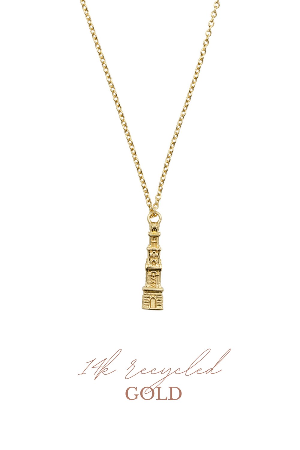 Westertoren Ketting  - 14k Gerecycled Goud