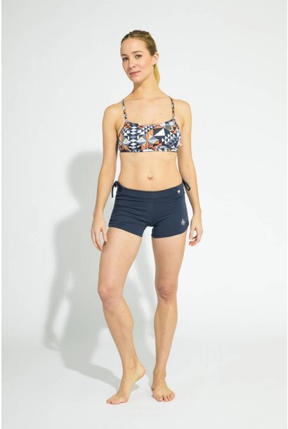 Shakti Activewear Side Thong Shorts - Navy
