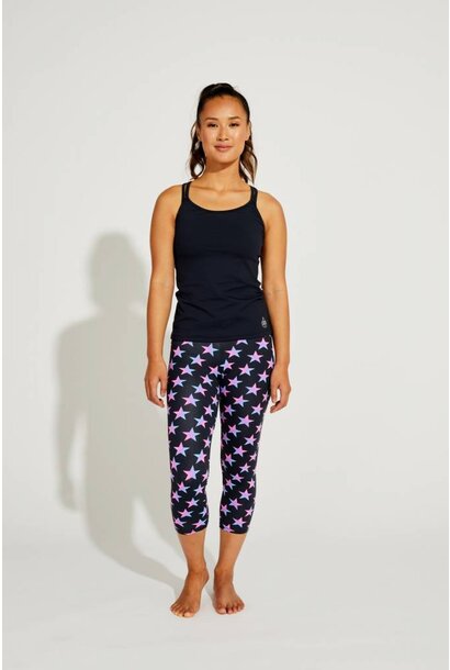 Shakti Activewear Doppelkreuz-Tanktop - Schwarz