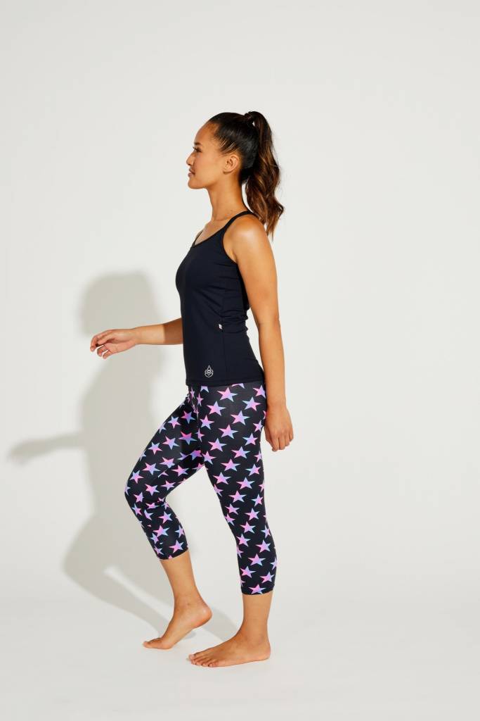 Shakti Activewear Double Cross Tank Top - Black-4