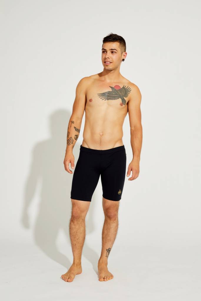Shakti Activewear Herren Radlershorts - Schwarz-1