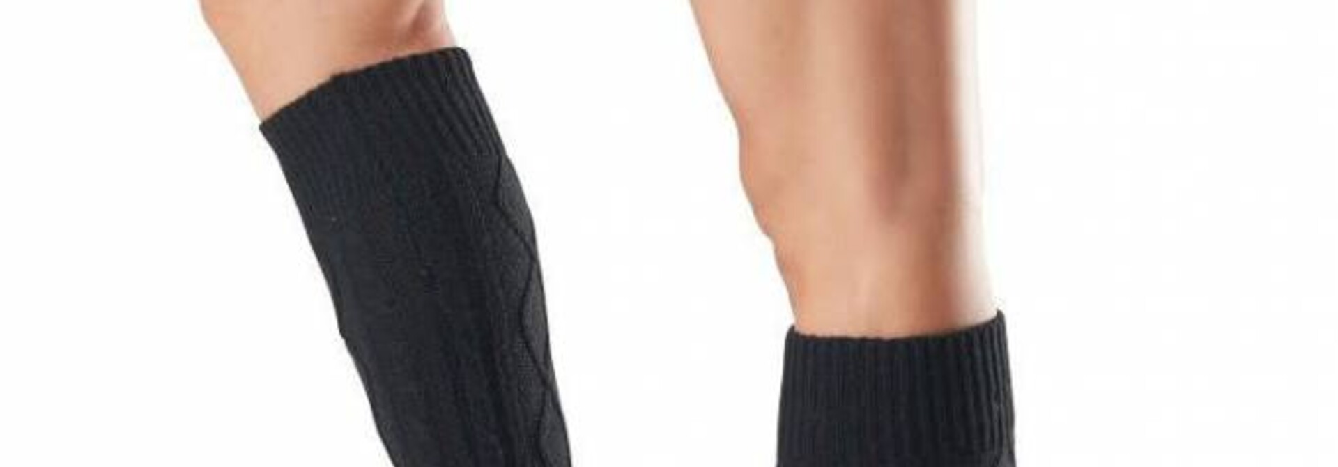 Toesox Leg Warmer Knee High - Black