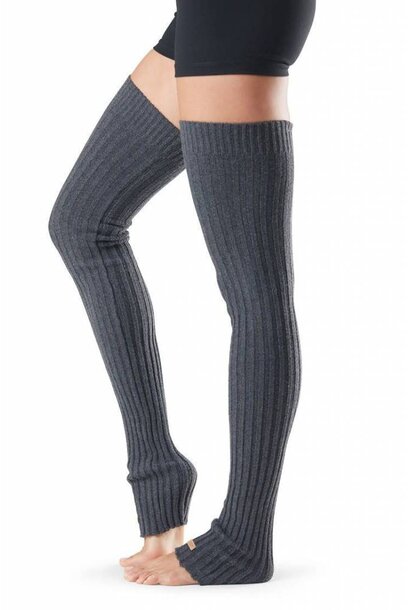 Toesox Beenwarmers Thigh High - Charcoal