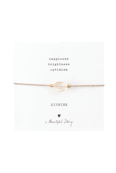 A Beautiful Story Edelsteinkarte – Citrin-Armband