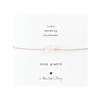 A Beautiful Story A Beautiful Story Edelstein Karte - Rosenquarz Silber Armband