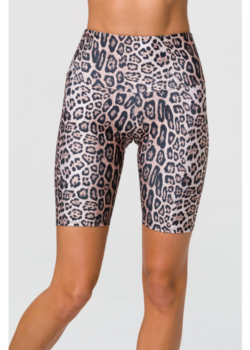 Onzie Onzie High Rise Biker Shorts - Leopard