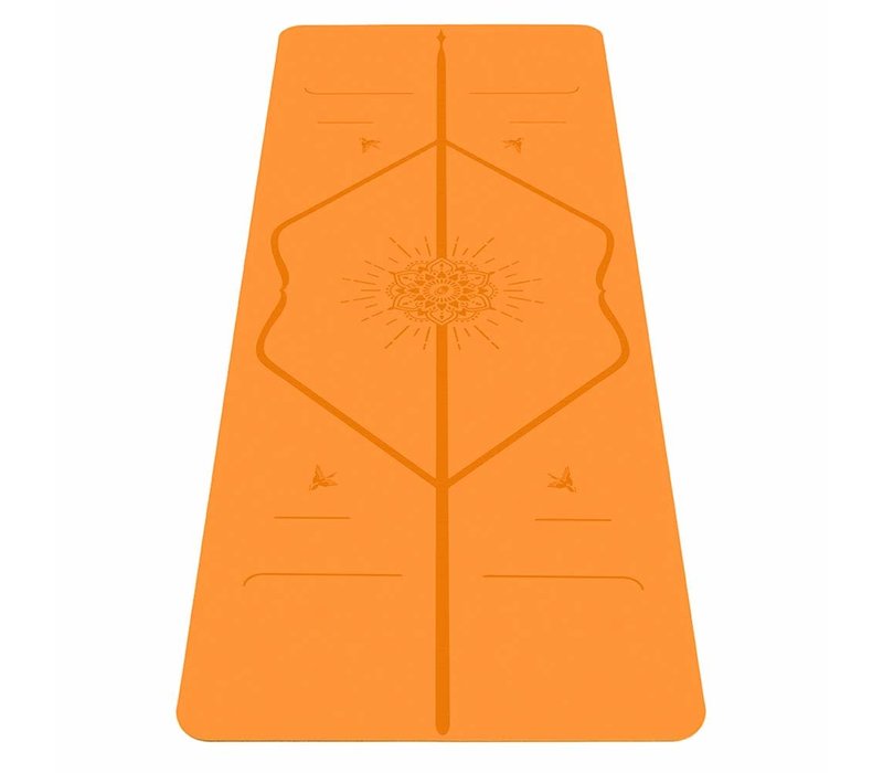 Liforme Happiness Yoga Mat 185cm 68cm 4.2mm - Vibrant Orange