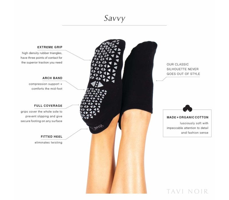 Tavi Noir Anti-Rutsch Socken Savvy - Ebony