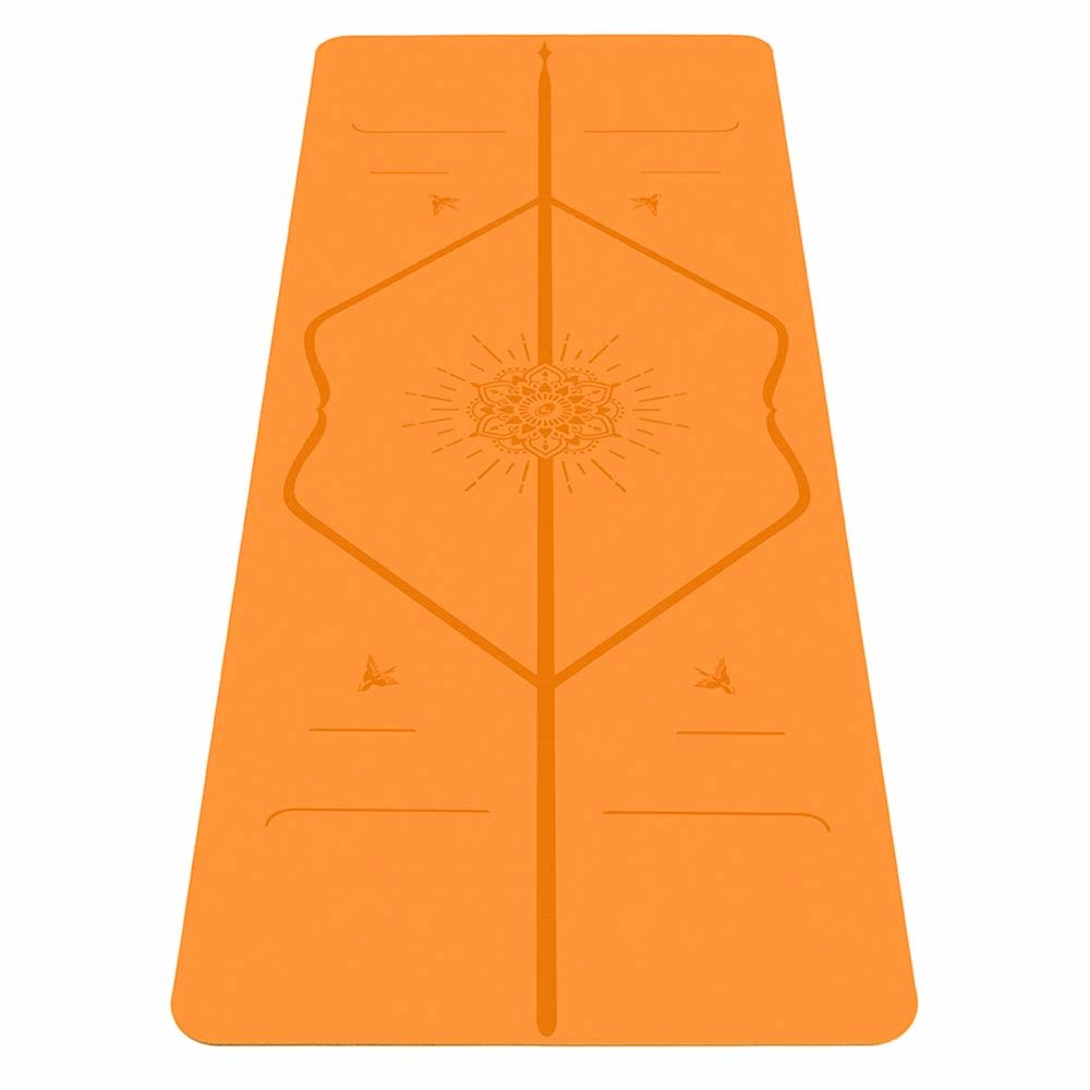 Liforme Happiness Travel Yoga Mat 180cm 66cm 2mm - Vibrant Orange-2