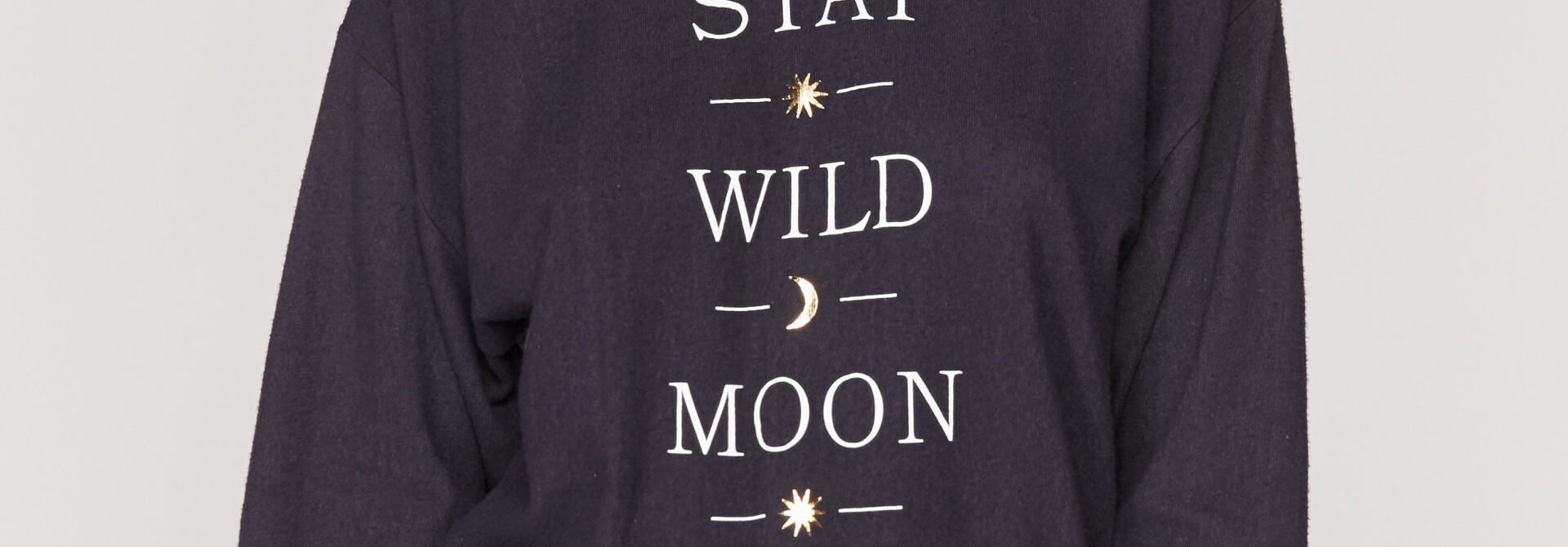 Spiritual Gangster Moon Child Malibu Crew Neck - Vintage Black