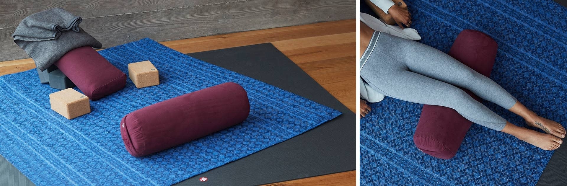 Manduka Yoga Bolster Round - Midnight-5