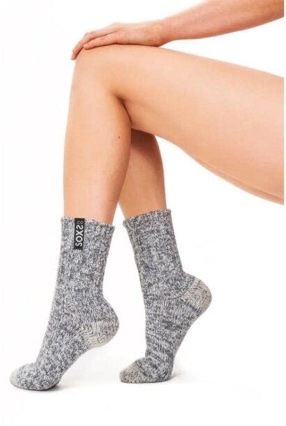 Soxs Sokken Halfhoog - Grey/Jet Black 37-41