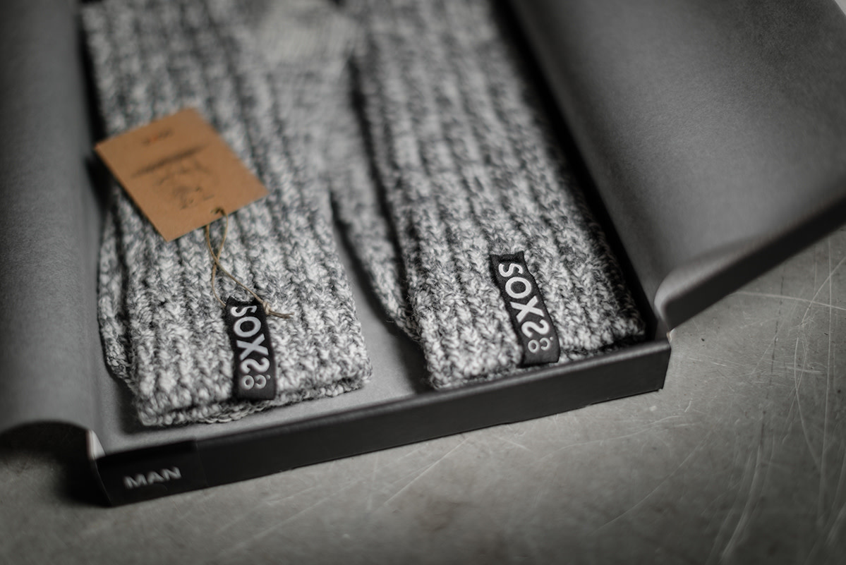 Soxs Sokken Halfhoog - Grey/Jet Black 37-41-3