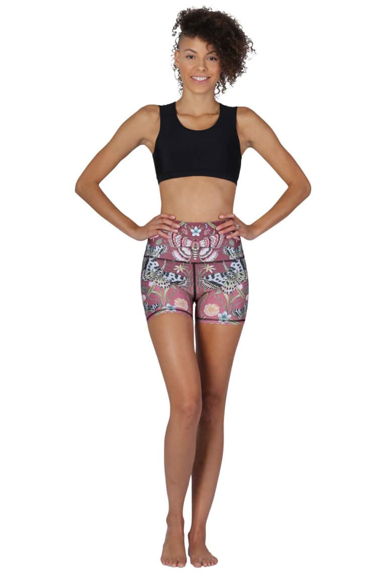 Yoga Democracy Biker Short - Pretty In Pink