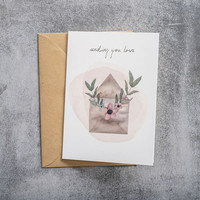 A Beautiful Story Greeting Card - Love Watercolour