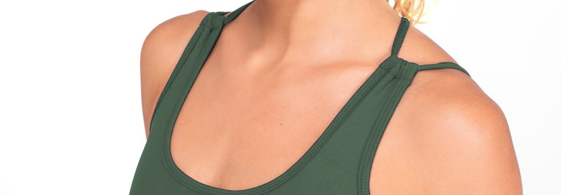 Shakti Activewear Cycling Cross Back Top - Jungle Green