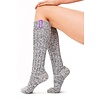 Soxs Soxs Women's Anti Slip Socks - Grey Purple Knee High