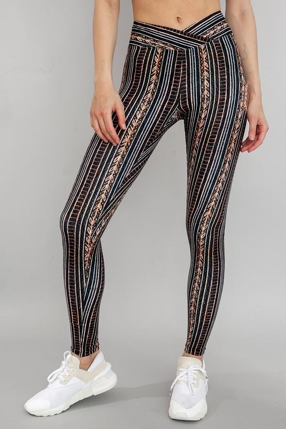 Wolven Ruched Crossover Legging - Zephyr