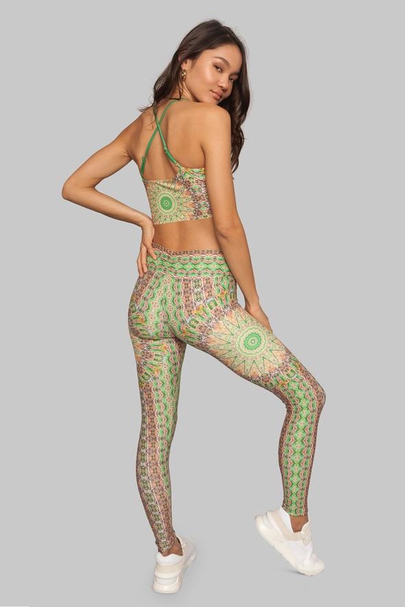 Wolven Ruched Crossover Legging - Fauna - Yogisha