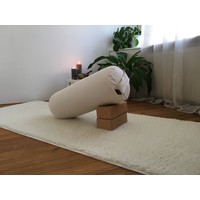 Schapenwollen Yogamat 75 x 200 x 2 cm - Met Bies - Mani Vivendi - Mani Vivendi