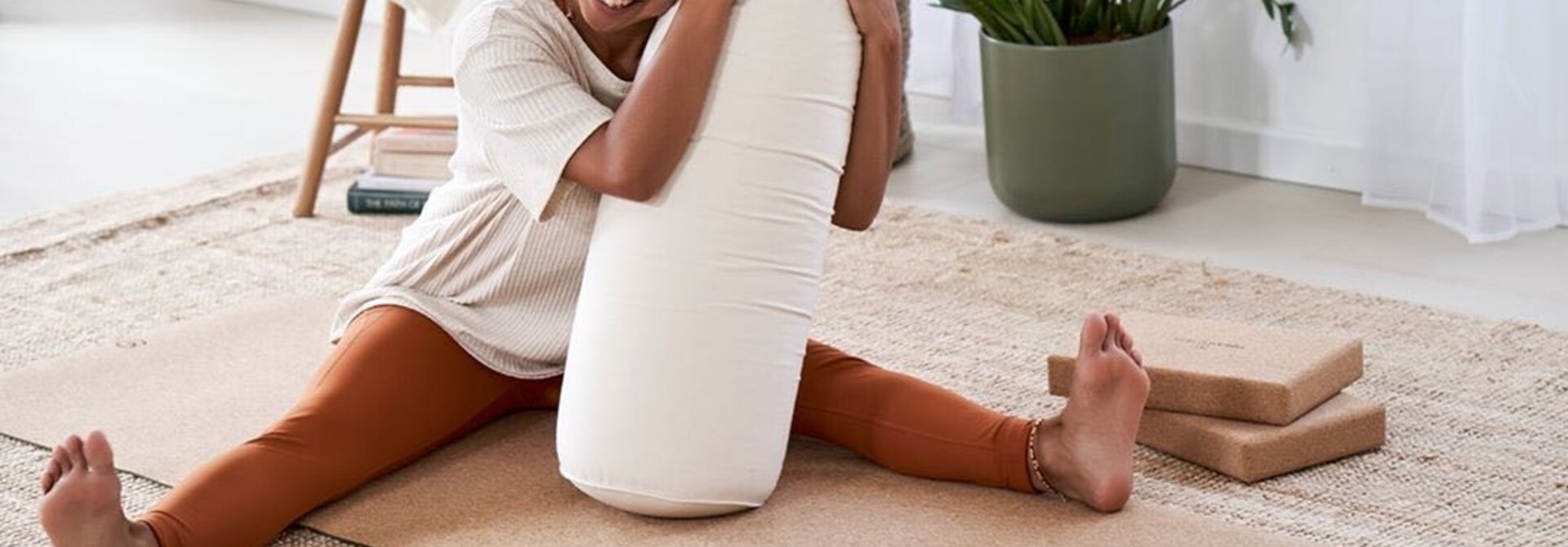 Yoga with a bolster