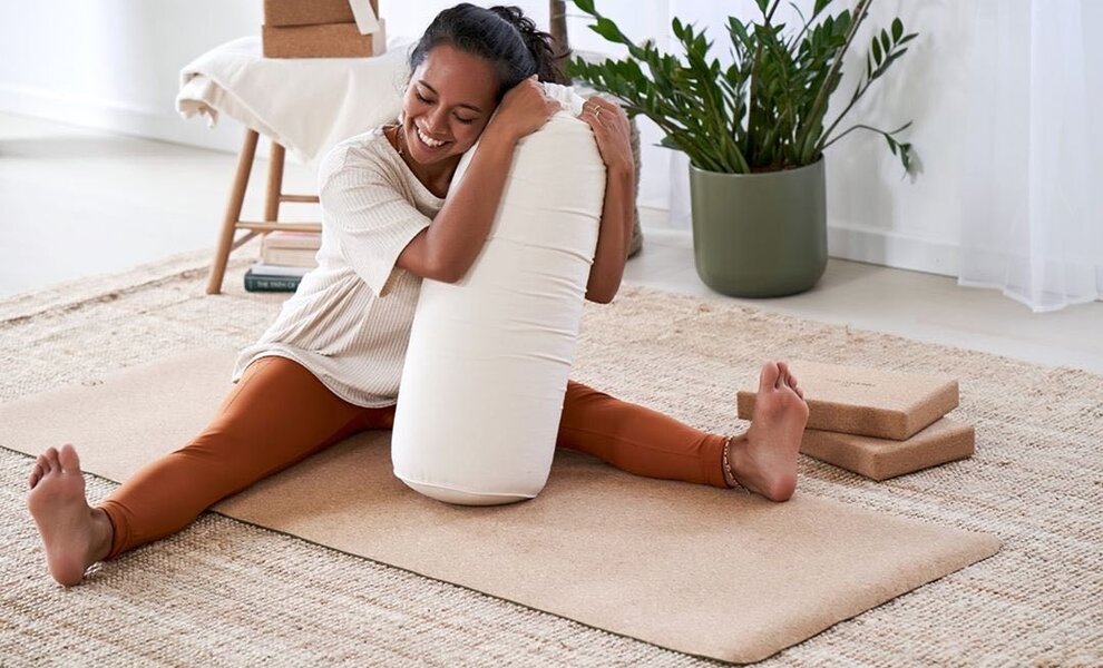 Yoga with a bolster