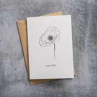 A Beautiful Story Karte - Poppy black/white