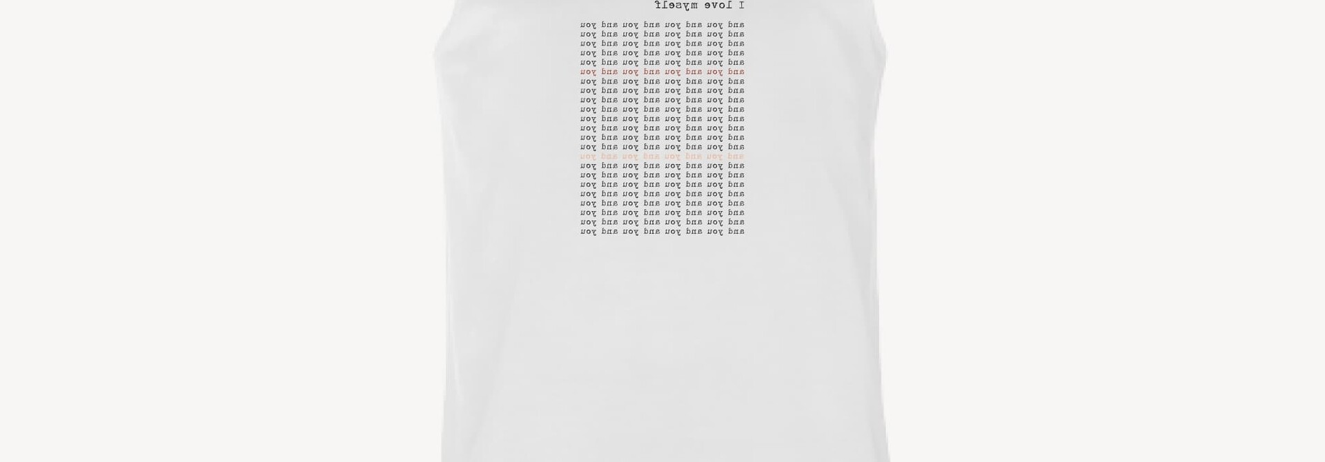 Daily Mantra I Love Myself Tank Top - White