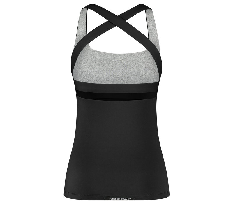 House of Gravity Crossover Tank Top - Black Sapphire