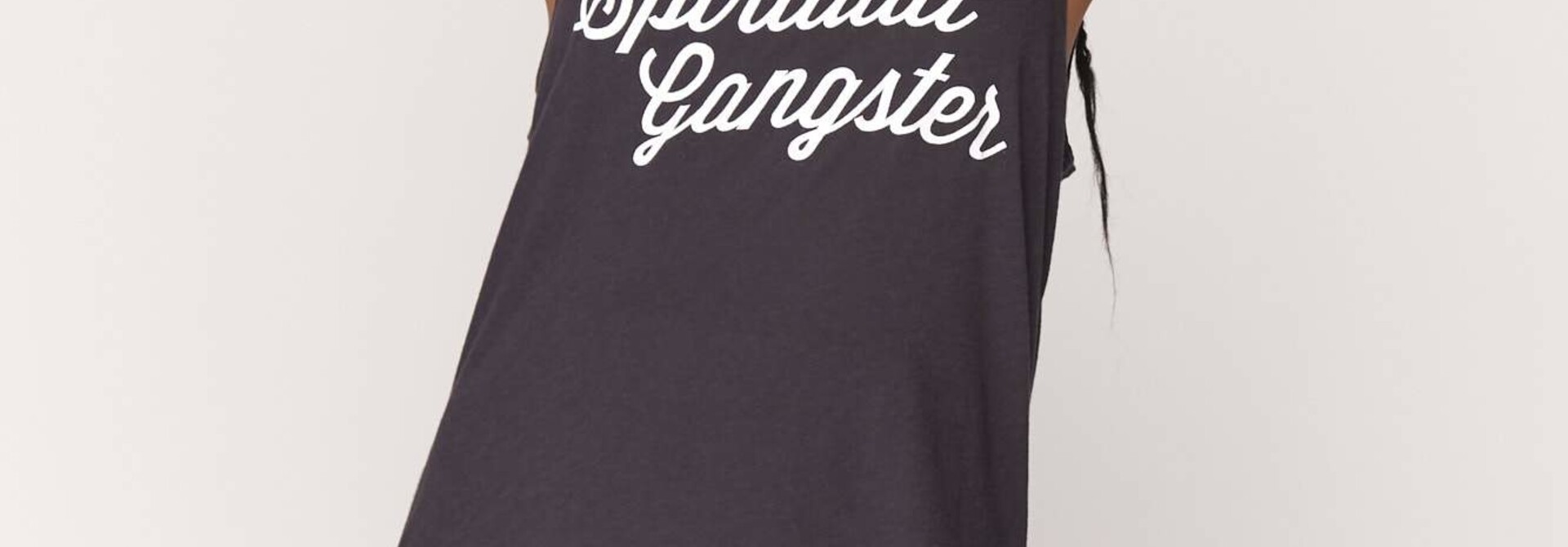 Spiritual Gangster Script Muscle Tank - Vintage Black