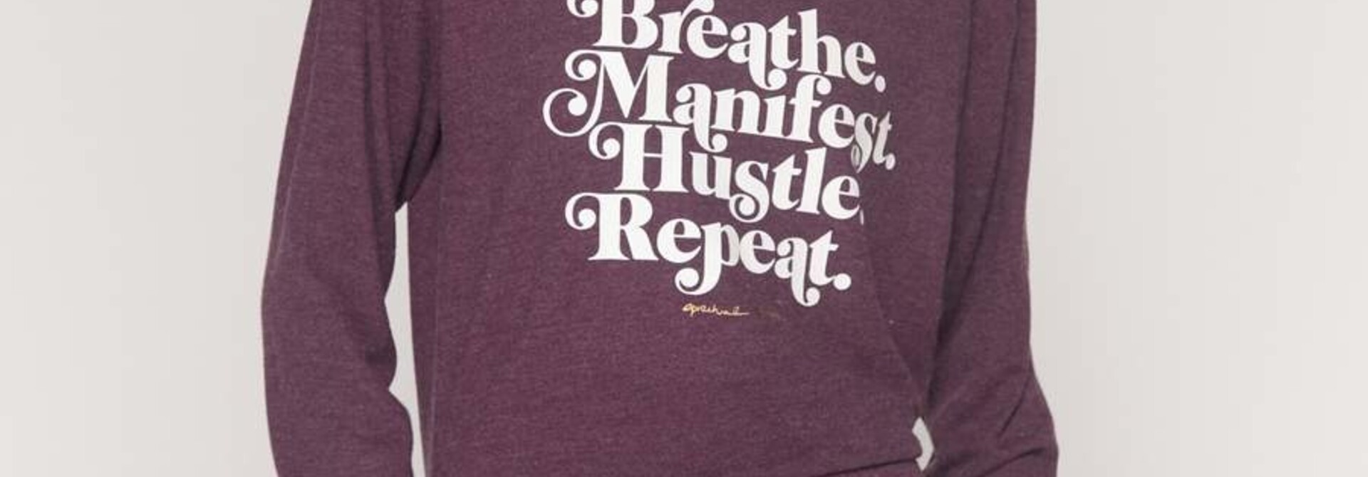 Spiritual Gangster Hustle Crew Neck Savasana - Blackberry