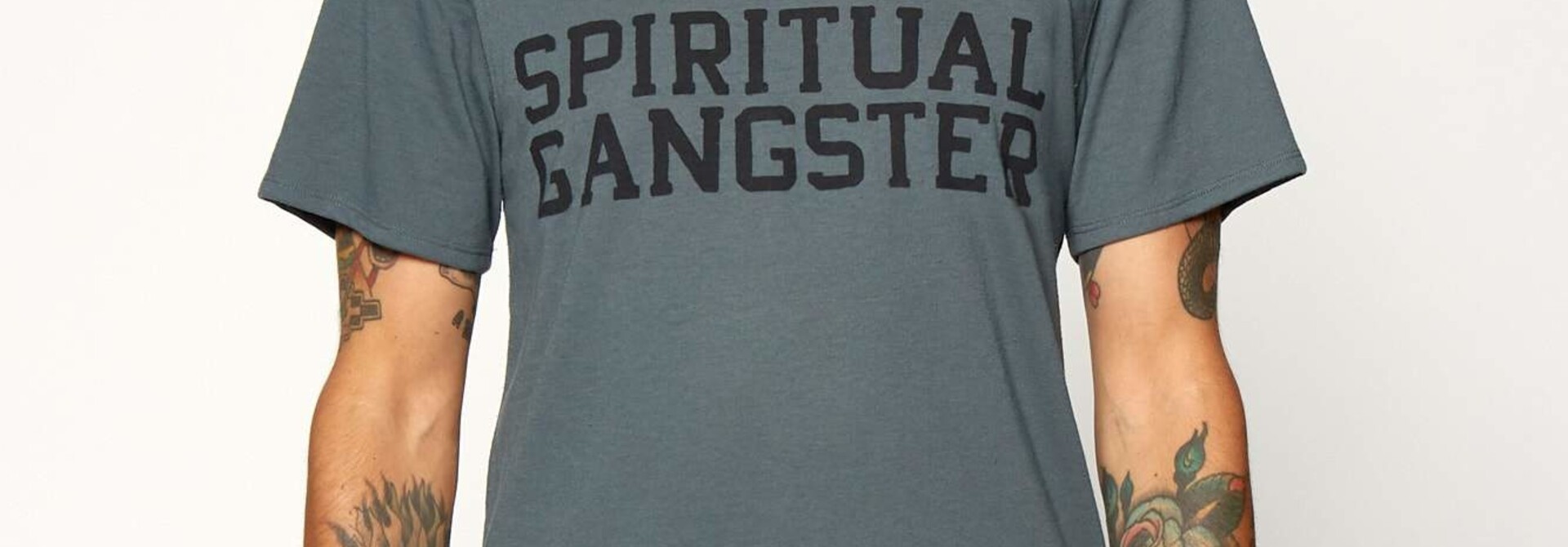 Spiritual Gangster Varsity Tee - Army Green