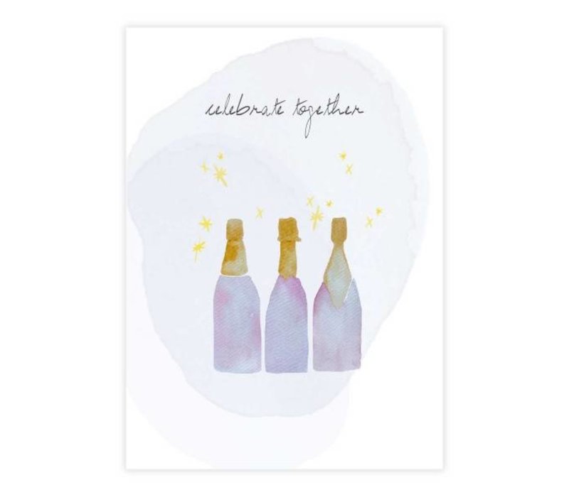 A Beautiful Story Greeting Card - Champagne watercolour